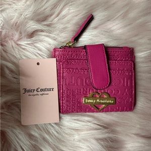 JUICY COUTURE pink Flat ID,credit card&coin Wallet MSRP was $35 New!